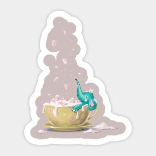 Elephant Tiffan & marshmallow Sticker